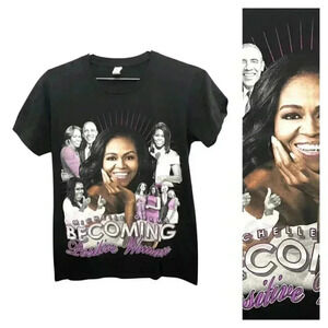 Vintage | Michelle Obama "Positive Woman" Becoming Shirt - Black / Sz S
